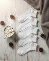 Ruffle Socks-White Pack of 5