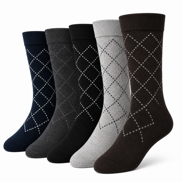 Classic Crosshatch Crew Socks Pack of 5