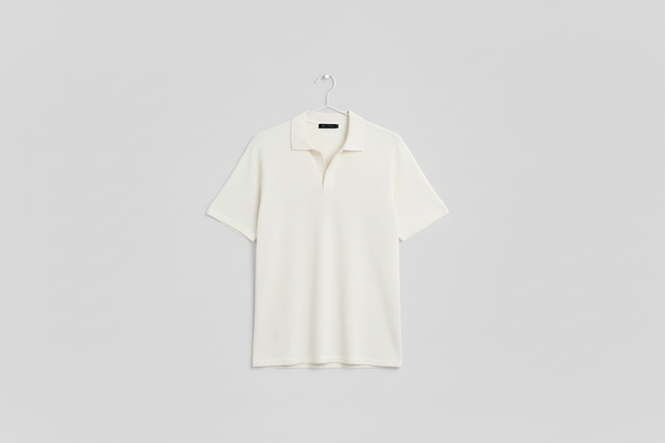 Textured Polo-White