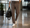 Textured Smart Trouser-Brown