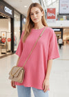 Calm Fit Tee - Dark Pink