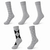 Executive Collection Grey Crew Socks Pack of 5