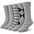 Executive Collection Grey Crew Socks Pack of 5