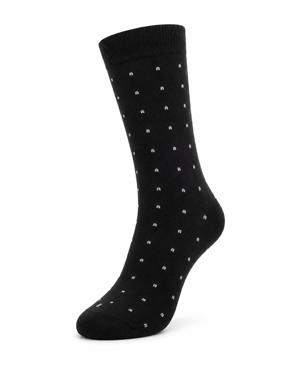 Dotted Classic Elegance Crew Socks Pack of 5