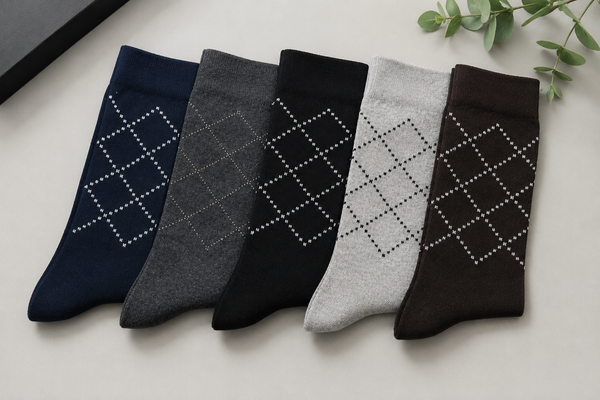 Classic Crosshatch Crew Socks Pack of 5