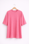 Calm Fit Tee - Dark Pink