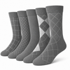 Executive Collection Grey Crew Socks Pack of 5