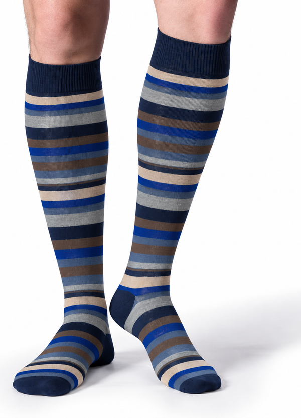 Knee Length Stripes Crew Socks Pack Of 3