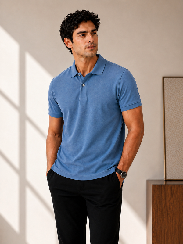 Elite Polo-Light Blue