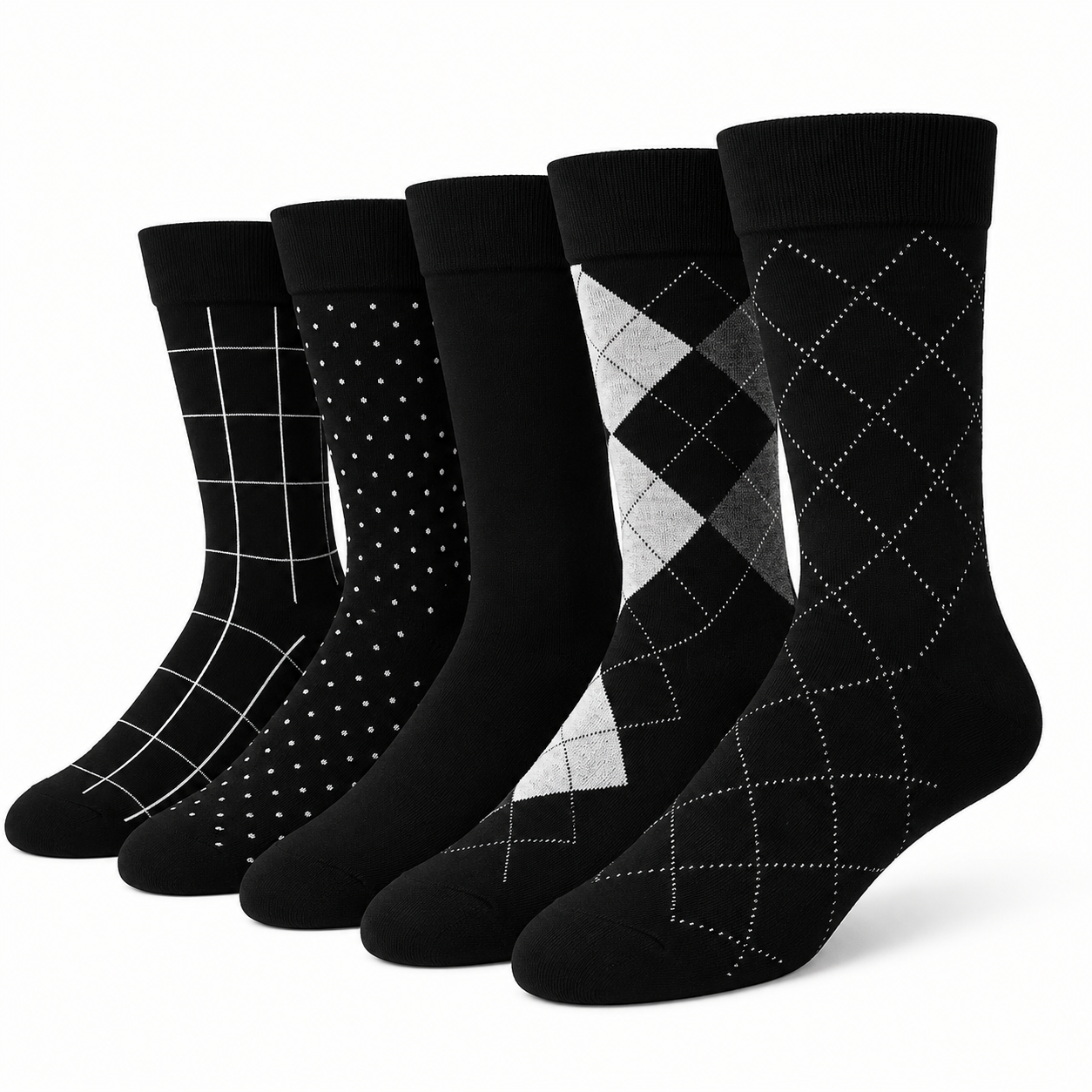 Executive Collection Black Crew Socks Pack of 5 – Loxwear