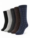 Dotted Classic Elegance Crew Socks Pack of 5