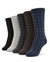 Dotted Classic Elegance Crew Socks Pack of 5