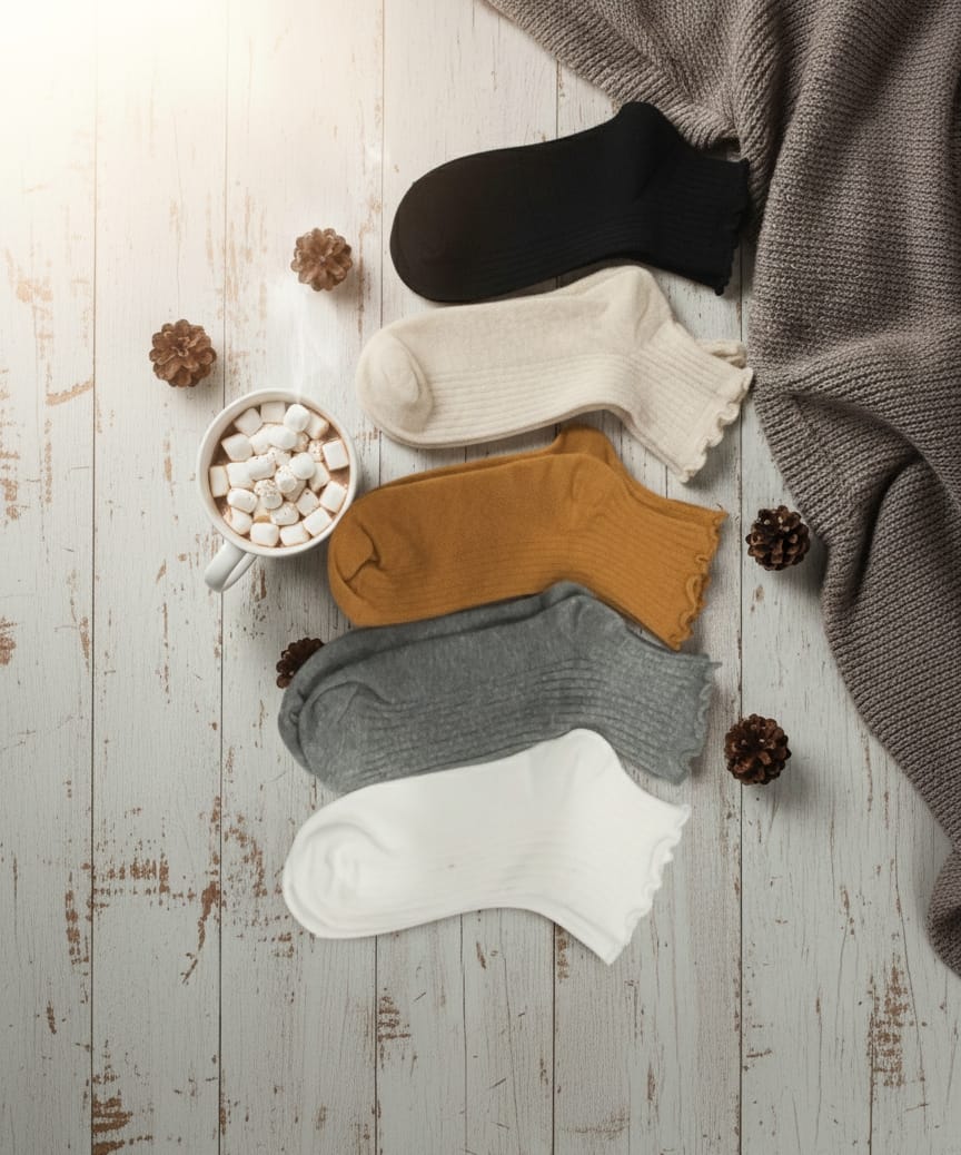 Ruffle Socks-Colourful Pack of 5 – Loxwear