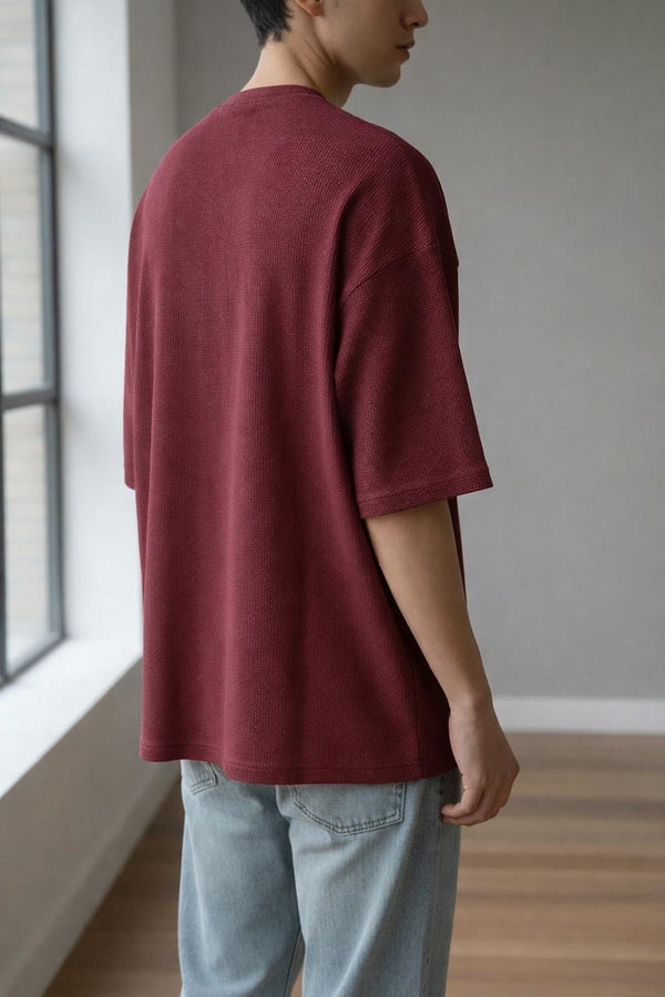 Aeris Honeycomb Tee - Burgundy