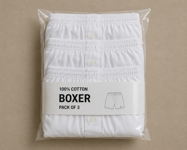 Classic White Boxers Pack of 3