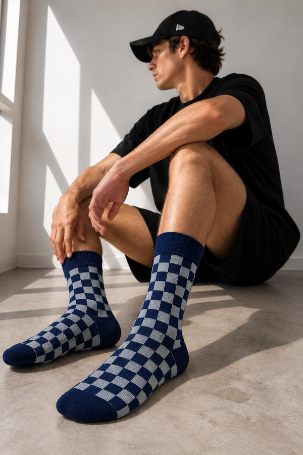 The Check Vibes Crew Socks Pack of 4