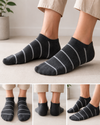 Slate Stripes Ankle Socks Pack of 3