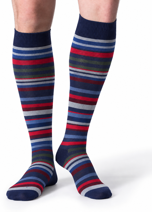 Knee Length Stripes Crew Socks Pack Of 3