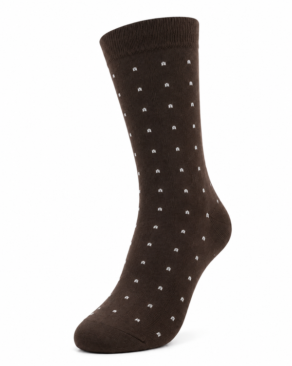 Dotted Classic Elegance Crew Socks Pack of 5