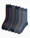 Crimson Edge Crew Socks Pack of 6