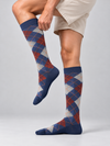 Knee Length Argyle Crew Socks Pack Of 3