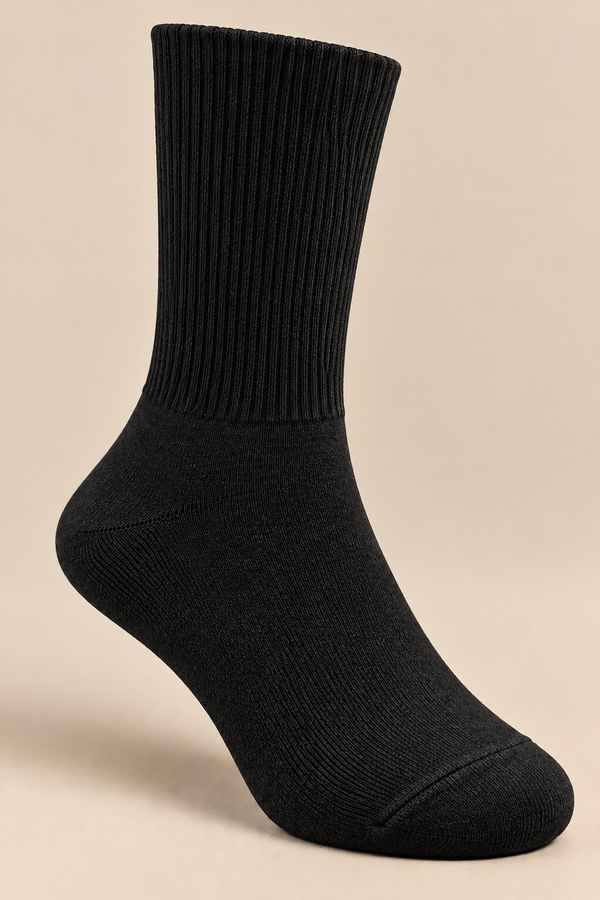 SensiSox Black Diabetic Crew Socks Pack of 3