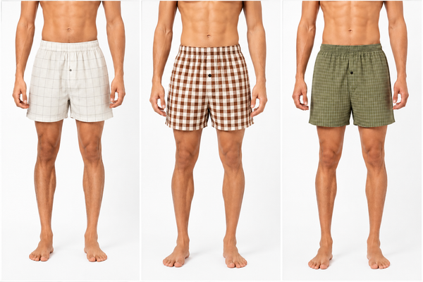 Classic Grids Boxers Pack of 3