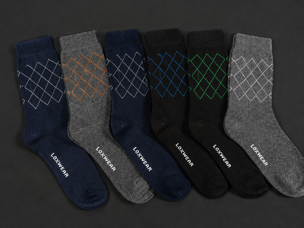 Monarch Lines Crew Socks Pack of 6