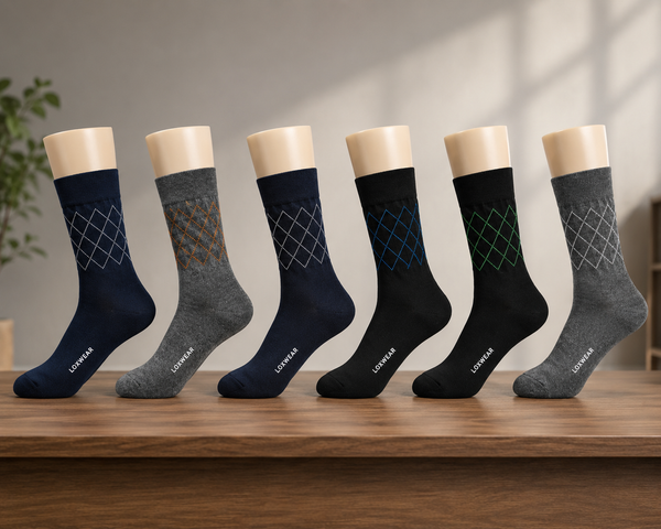 Monarch Lines Crew Socks Pack of 6