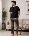 Black & Beige Loungewear 2 Pcs