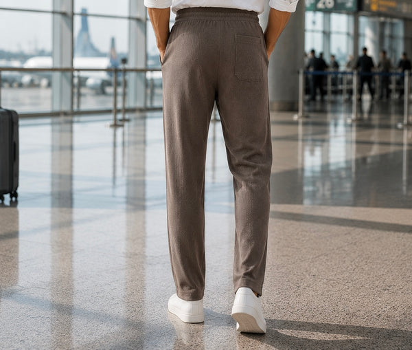 Textured Smart Trouser-Brown
