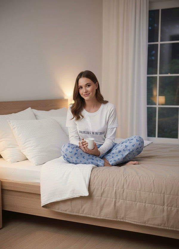 Dreamy Heart Nightsuit-Blue