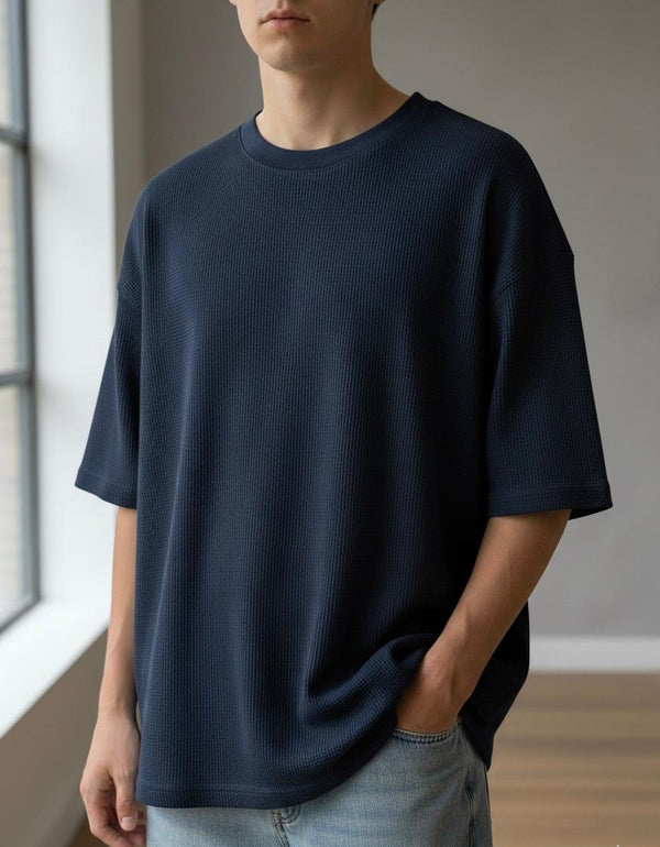 Aeris Honeycomb Tee - Navy Blue