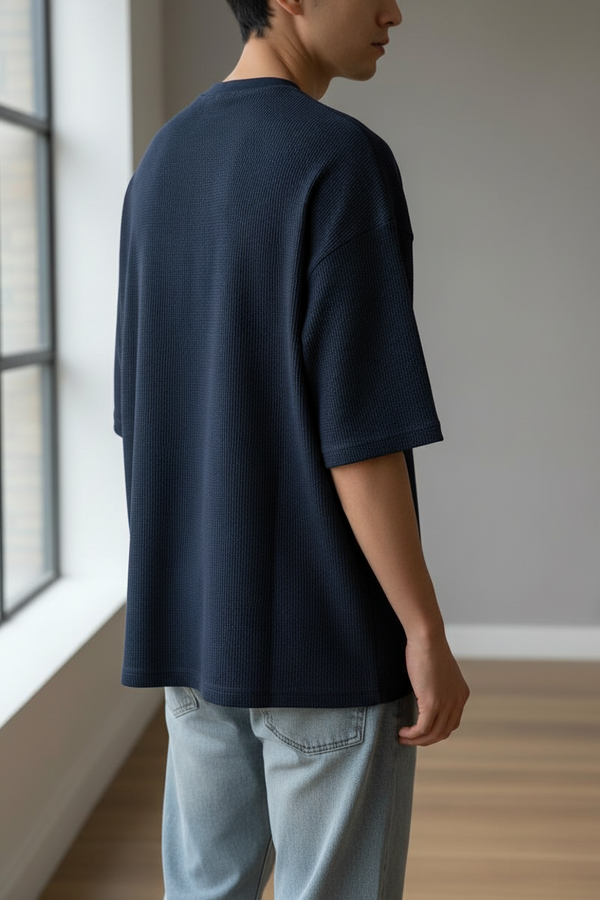 Aeris Honeycomb Tee - Navy Blue