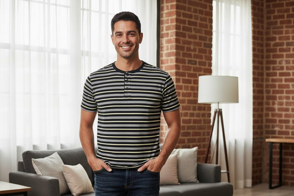 Multiline Classic Henley Tshirt
