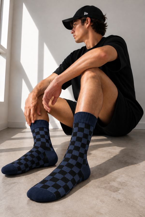 The Check Vibes Crew Socks Pack of 4