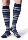Knee Length Stripes Crew Socks Pack Of 3