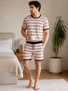 Rosewood Stripe Loungewear 2 Pcs